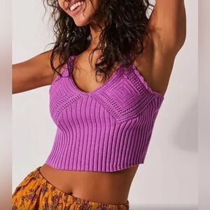 Free People, Take Me Home Swit Cami Berry Smoothie, Large, NWOT